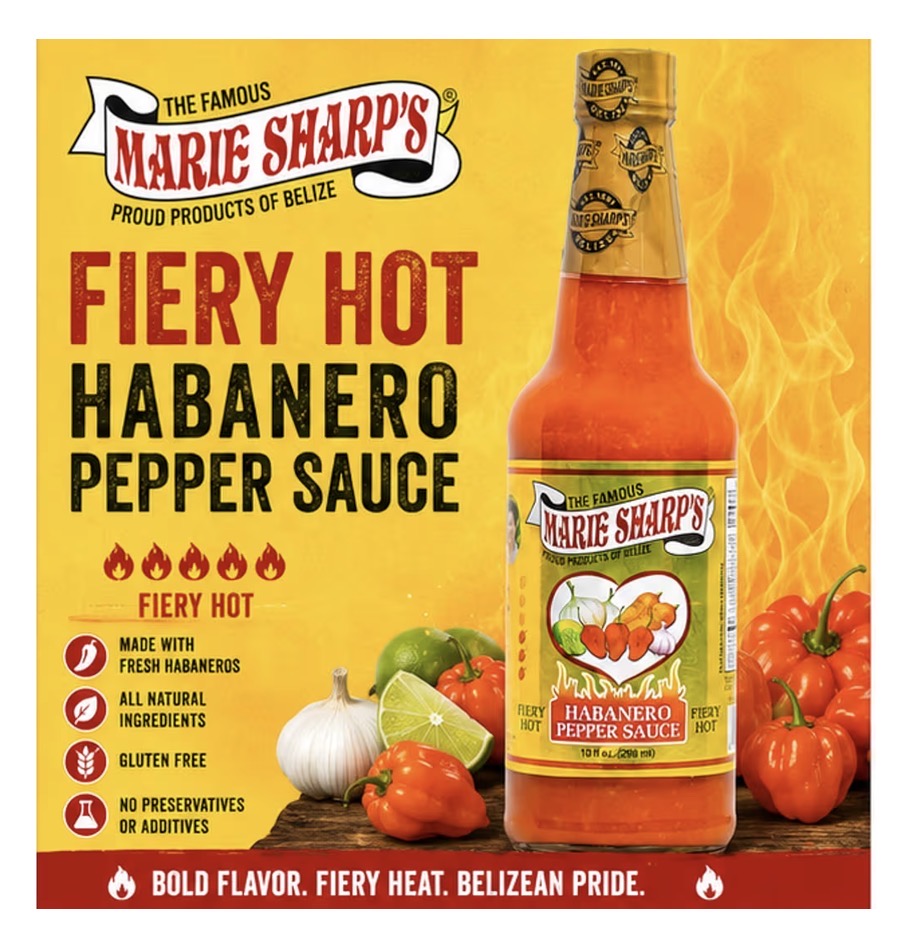 Marie Sharp's Fiery Hot Habanero Hot Sauce 10 oz